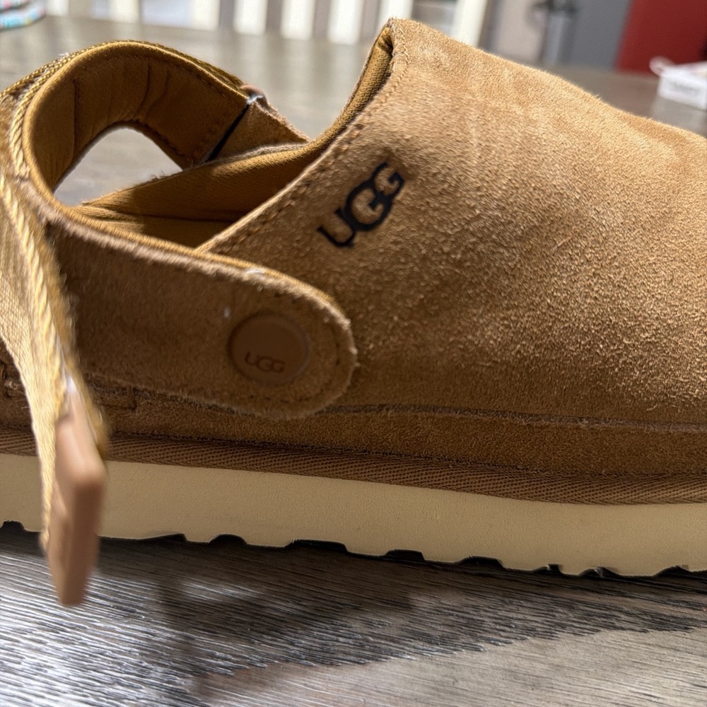 UGG Tan Suede Slipper Shoes Size 10